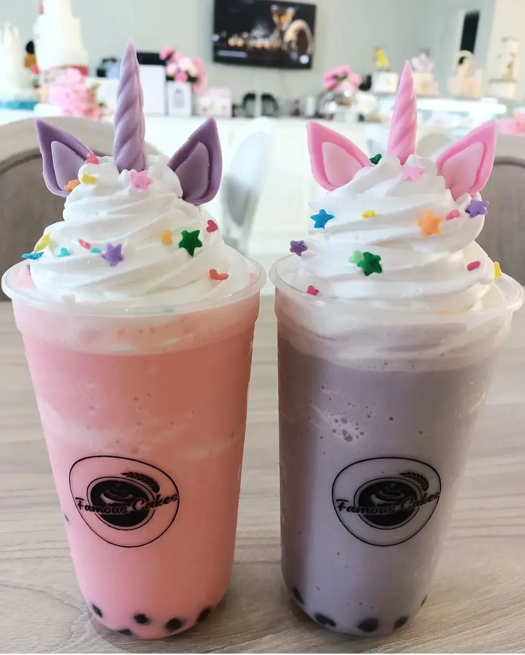 Strawberry And Taro Coolers